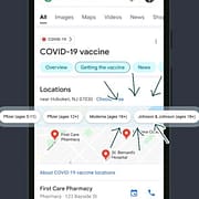 In Google Search USA, nuovi snippet local per tipologie di vaccini ed età suggerite