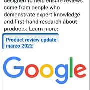 Google Product Review Update di Marzo 2022