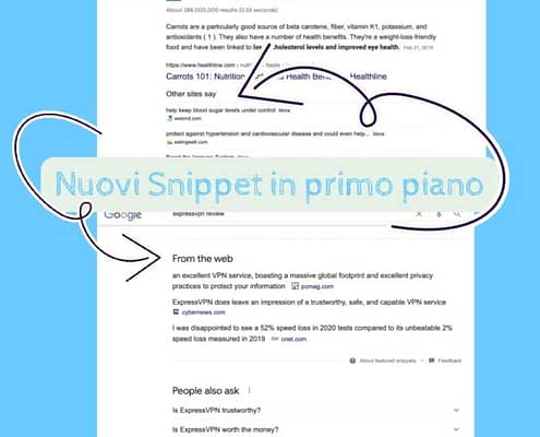 Su Google nuovi snippet in primo piano: From The Web e Other Sites Say